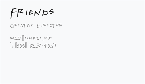 Friends Business Card