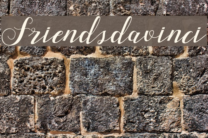 Friendsdavinci Font examples