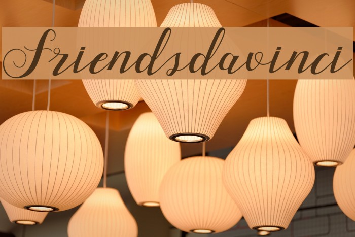 Friendsdavinci Font examples