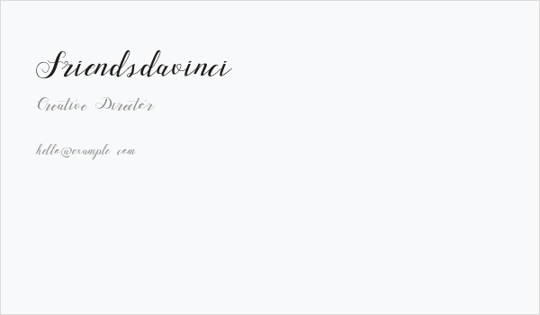 Friendsdavinci Business Card