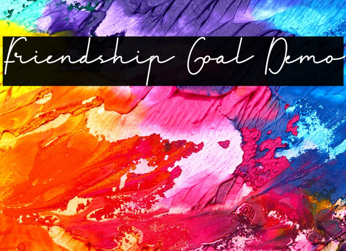 Friendship Goal Demo Example 1