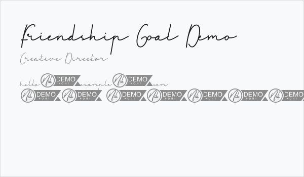 Friendship Goal Demo Business Card
