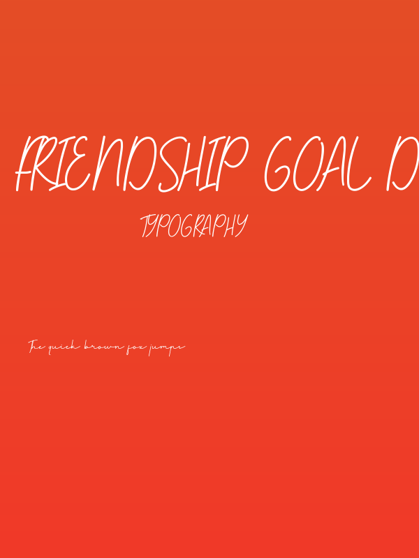 Friendship Goal Demo Poster