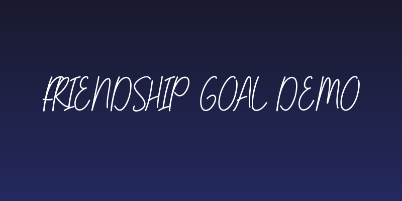 Friendship Goal Demo Social Header
