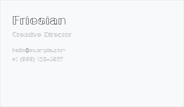 Friesian Business Card