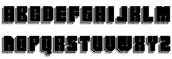 Friez Nine फ़ॉन्ट अपरकेस