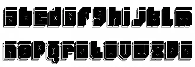 Friez Nine फ़ॉन्ट लोअरकेस