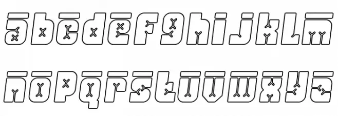 Friez Six Schriftart Kleinbuchstaben