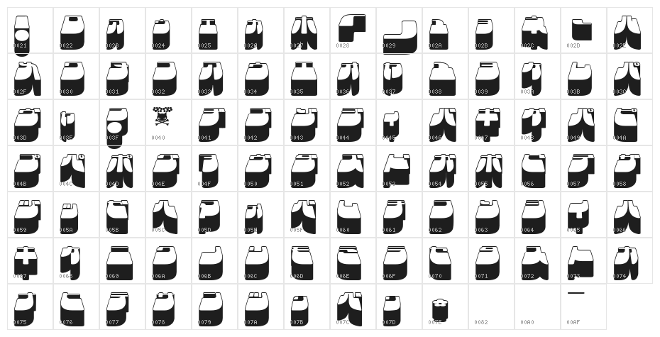 Frigate Katakana - 3D Character Map