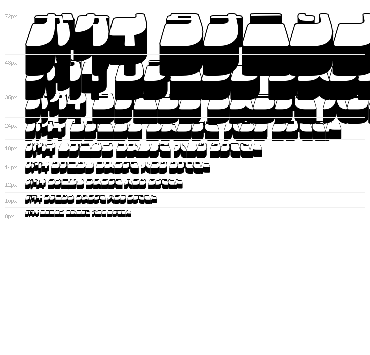 Frigate Katakana - 3D Waterfall