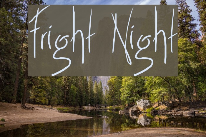 Fright Night Font examples