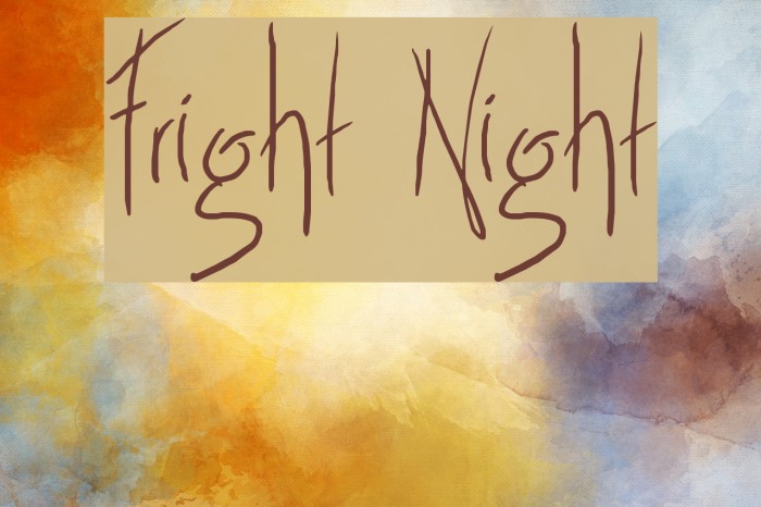Fright Night Font examples