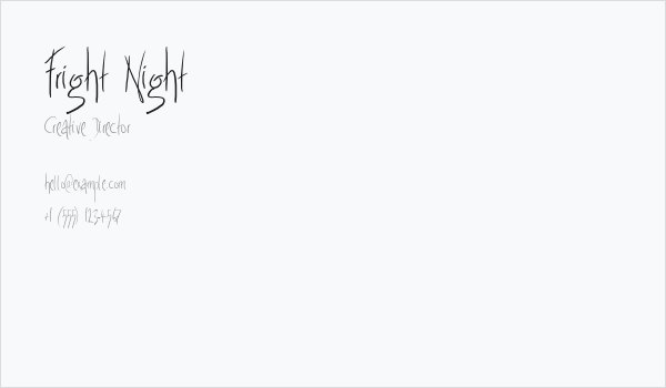 Fright Night Business Card