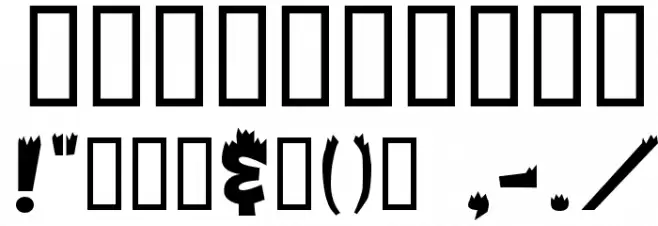 Fright Font OTHER CHARS