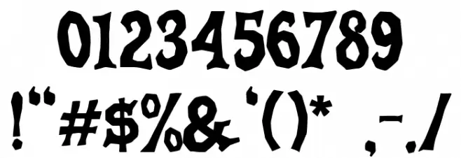 FrightMaidenDemo Font OTHER CHARS