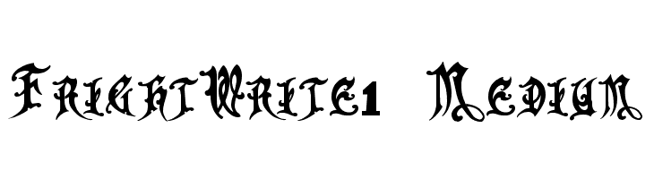 FrightWrite1 Medium Font