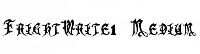 FrightWrite1 Medium  Frei Schriftart Herunterladen