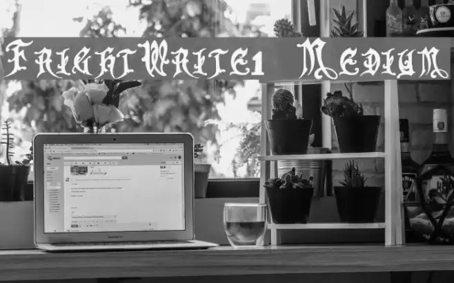 FrightWrite1 Medium Fonte examples