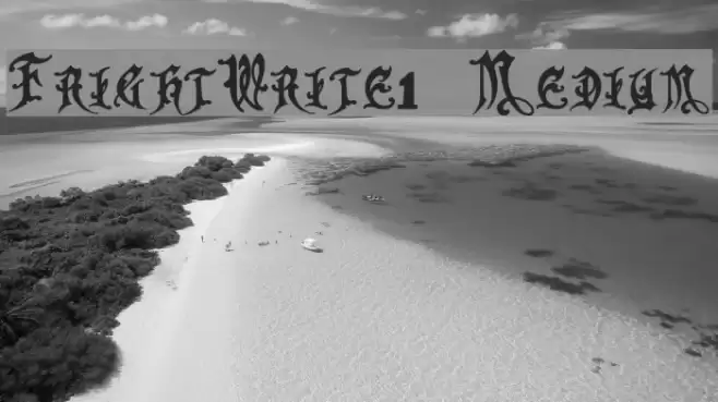 FrightWrite1 Medium Fonte examples