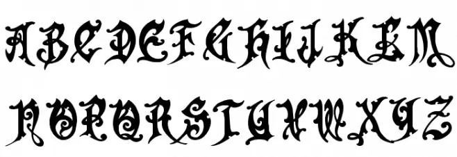 FrightWrite1 Medium フォント 小文字
