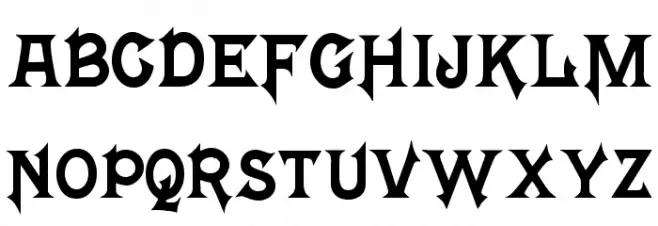 FrightWrite2 Medium خط أحرف كبيرة