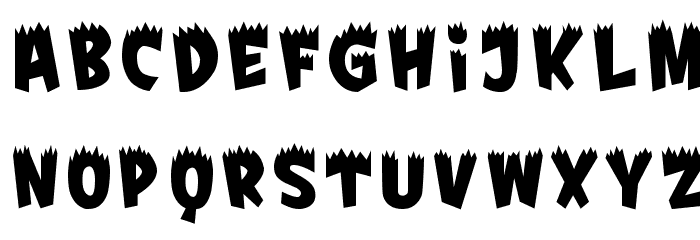 Fright Font LOWERCASE
