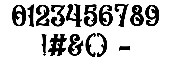 Frighted Regular Font OTHER CHARS