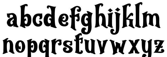 Frighted Regular Font LOWERCASE