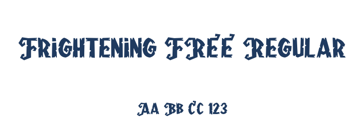 Frightening FREE Regular Font Preview