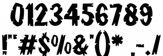 Frightening FREE Regular Font Alte caractere