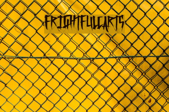 FrightfulCarts Font examples