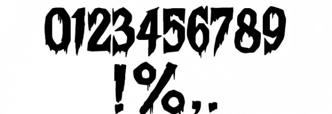Frightmare Font OTHER CHARS