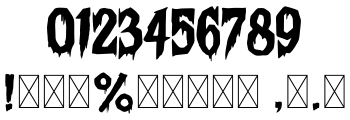 Frightmare Font OTHER CHARS
