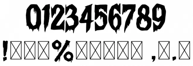 Frightmare Font OTHER CHARS