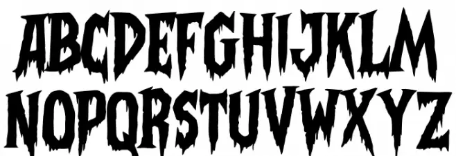Frightmare Шрифта ВЕРХНИЙ
