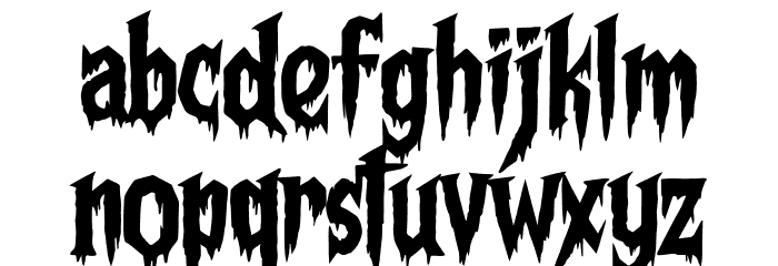 Frightmare Font LOWERCASE