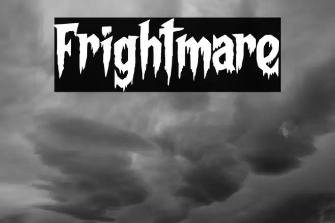 Frightmare Font examples