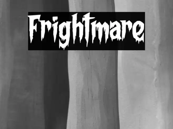 Frightmare Font examples