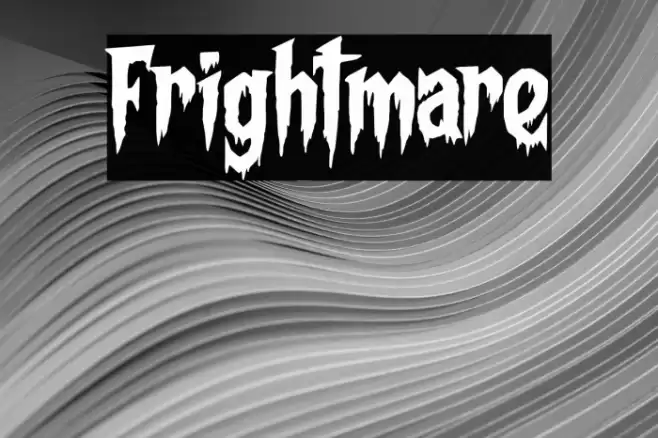 Frightmare Font examples