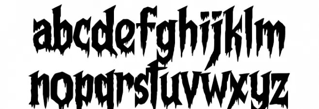 Frightmare Font LOWERCASE