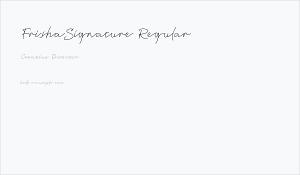FrishaSignature-Regular Business Card