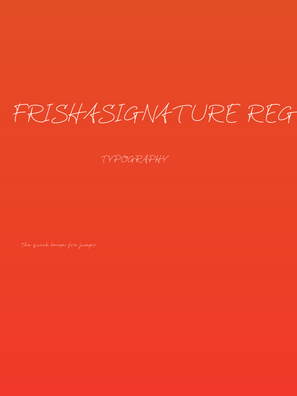 FrishaSignature-Regular Poster