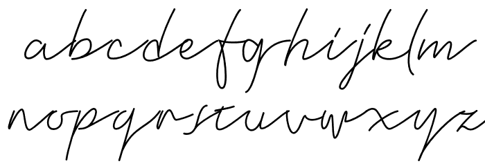 FrishaSignature-Regular Font LOWERCASE