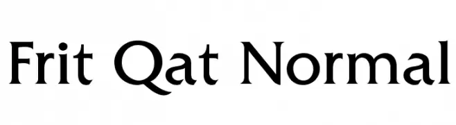 Frit Qat Normal  免费字体下载