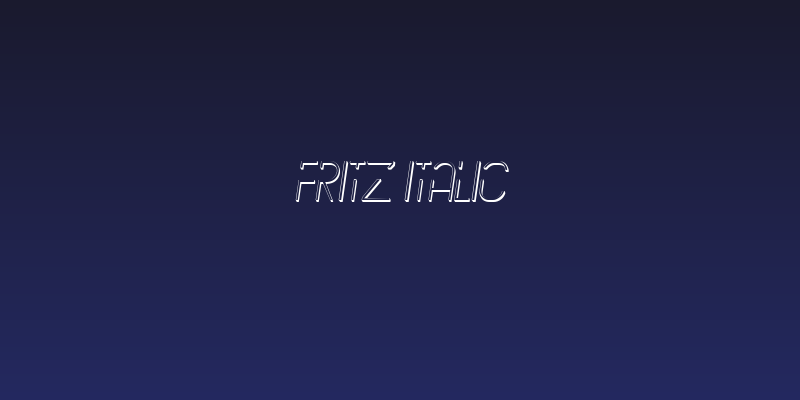 Fritz Italic Social Header