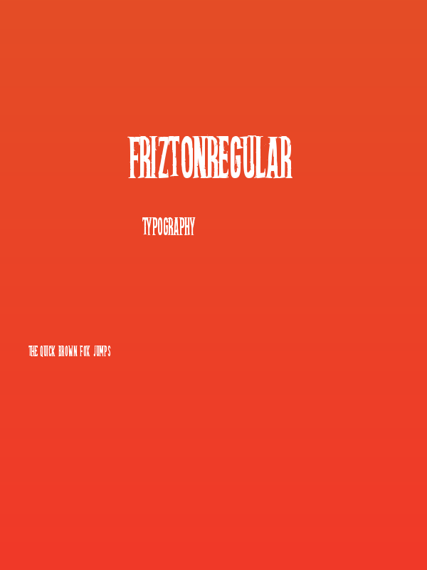 FriztonRegular Poster
