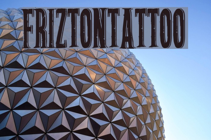 FriztonTattoo Font examples