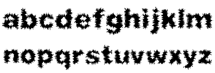 Frizzed BRK Font LOWERCASE