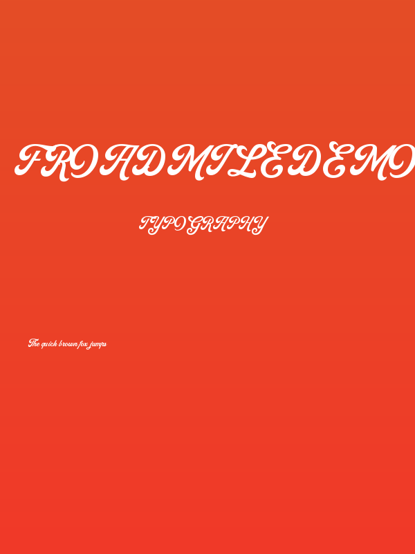 FroadmileDEMO Poster