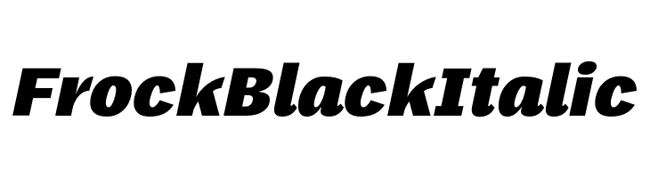 Frock Black Italic  Descarca Fonturi Gratis